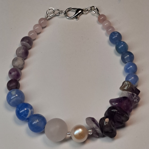 * SPIRITUAL BALANCE * HEART HEALING GEMSTONE BRACELET BEADED BRACELET - Picture 2 of 13